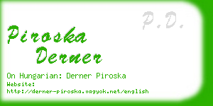 piroska derner business card